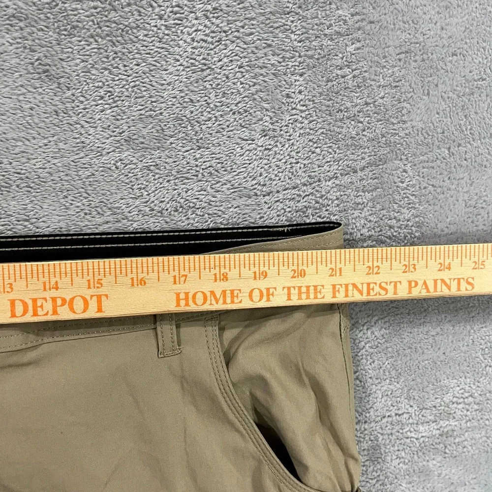 Prana Stretch Zion Slim II Tapered Leg Pants Mens 42x30 Beige Water Repellent